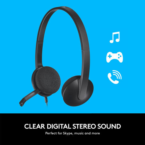 Logitech H340 USB Headset - Black