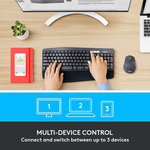 Logitech MK850 Bluetooth Optical Keyboard Ergonomic