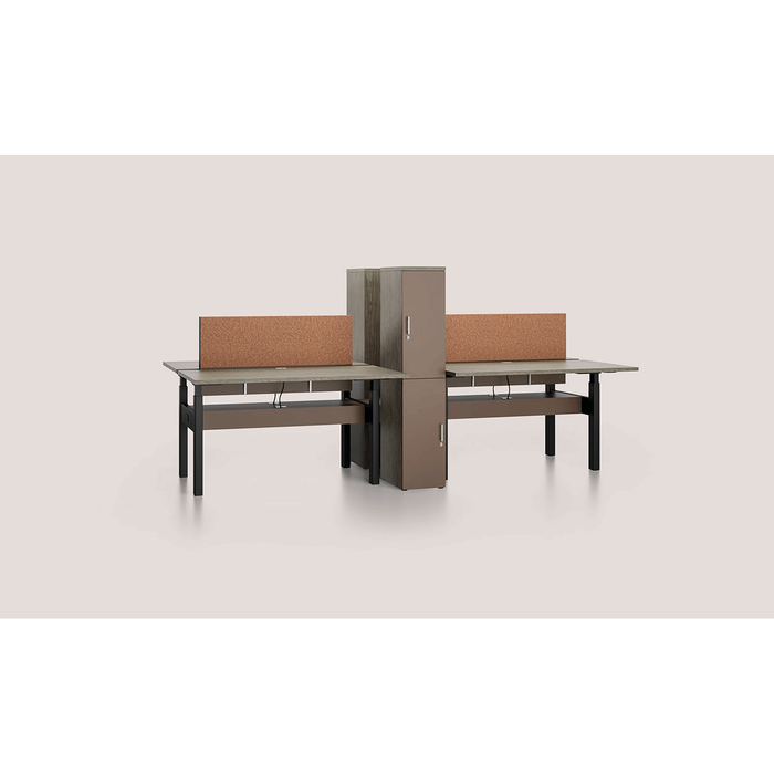 Upside Height Adjustable Benching Based Workstation