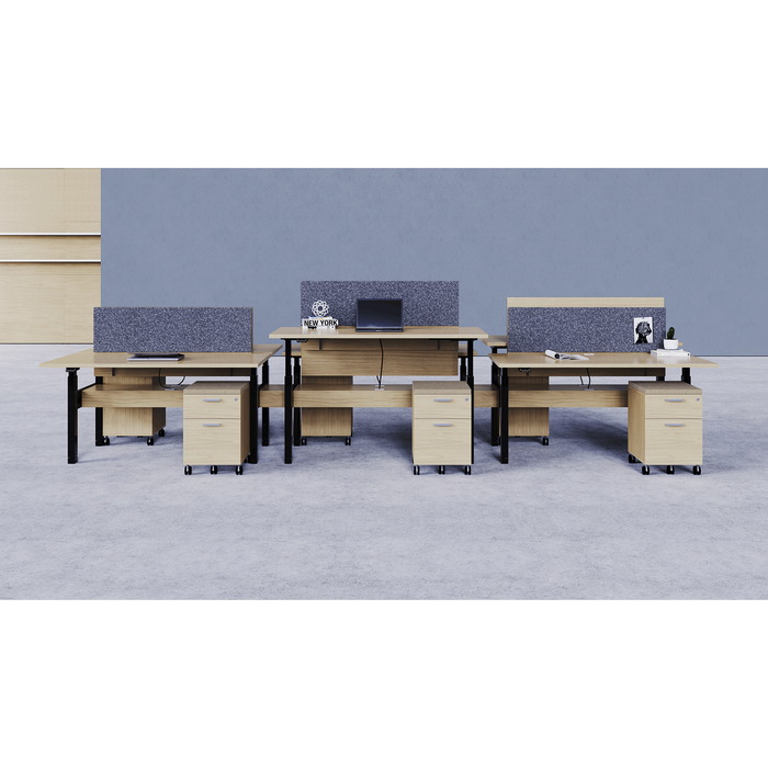 Upside Height Adjustable Benching Based Workstation