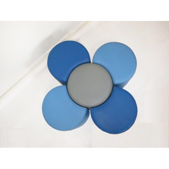 Bud 16"W x 14"H, 16"H, 18"H Crescent Pouf